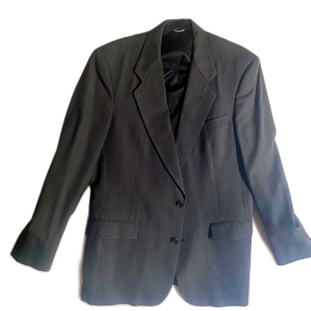 Christian Dior Gray Wool Blend Blazer Jacket - Sz 42 (M/L)